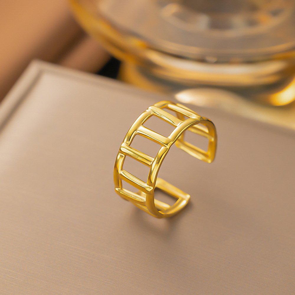 Gold Plated Cage Adjustbale Ring