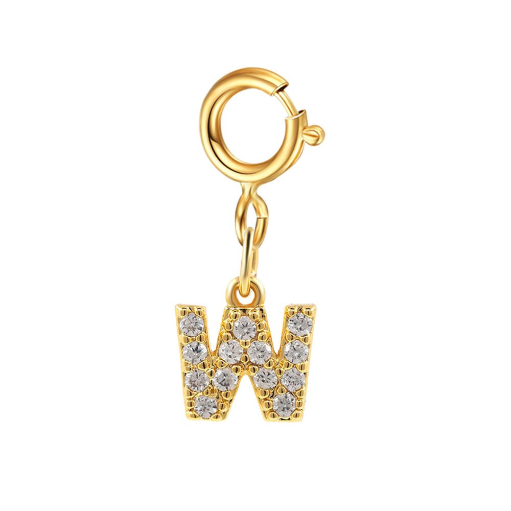 Customizable Initial Charm with Sparkle â€“ Add to Any Jewelry Piece