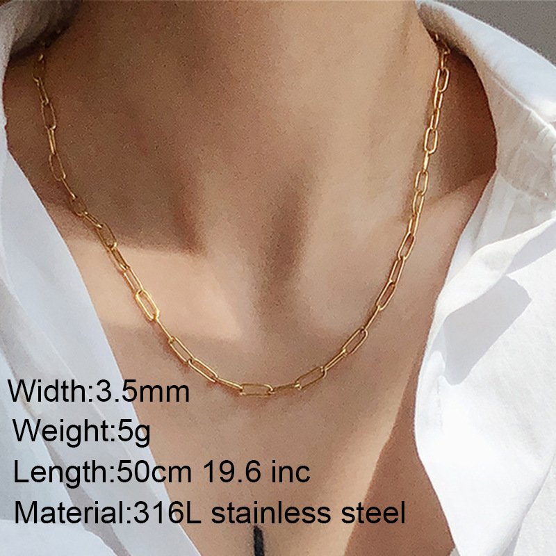 Plain Gold Plated Long Cable Chain