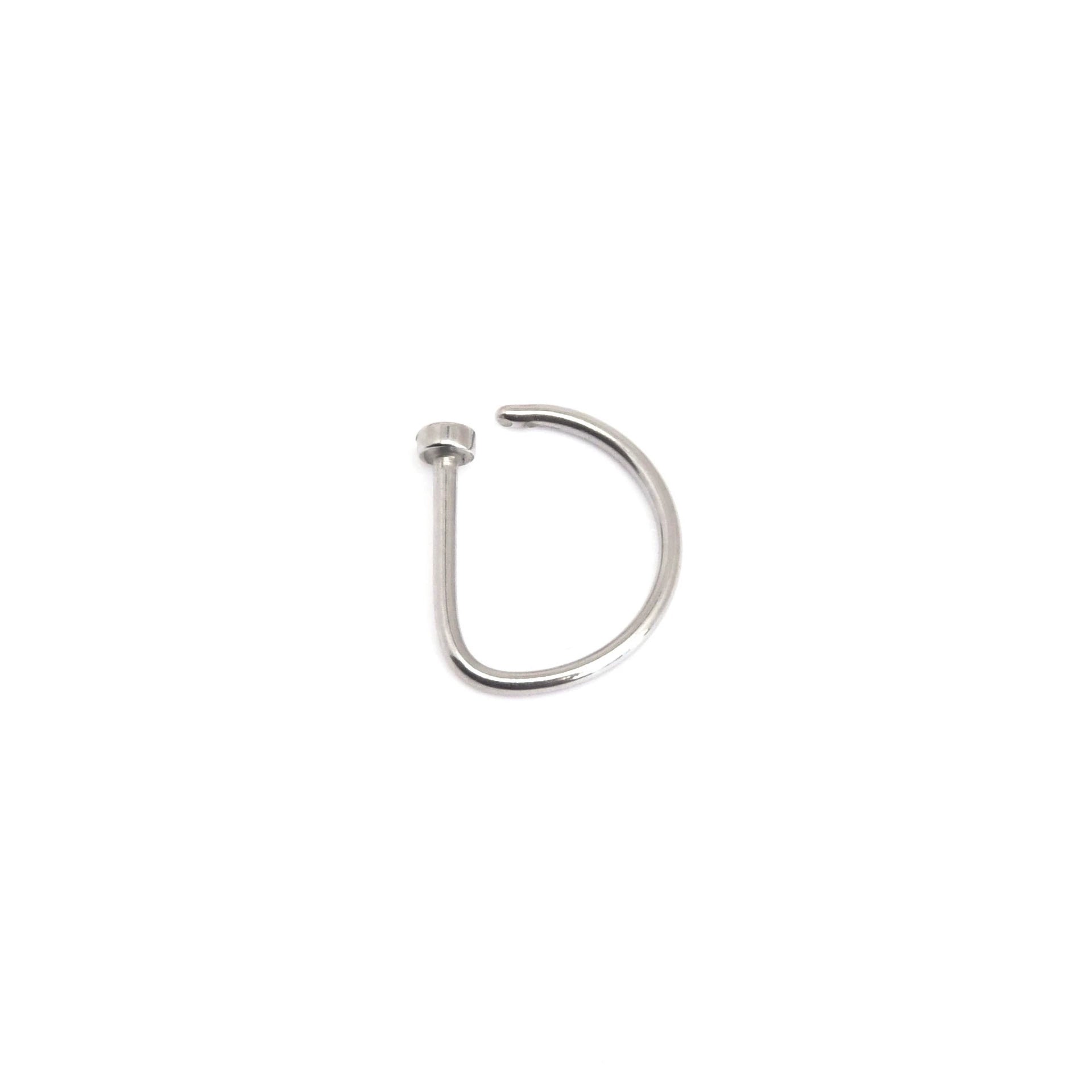 Stainless Steel D-Shaped Nose Ring