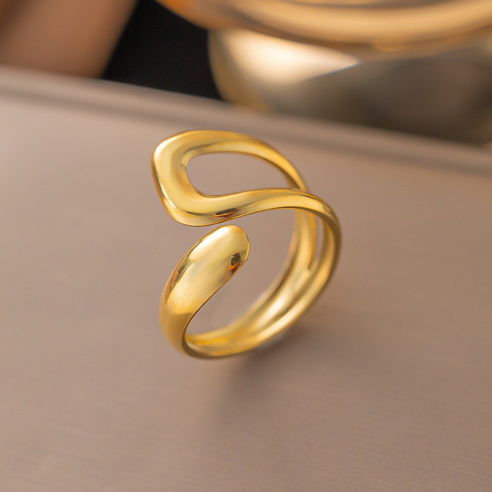 Minimalist Gold Plated Infinite Loop Open Ring