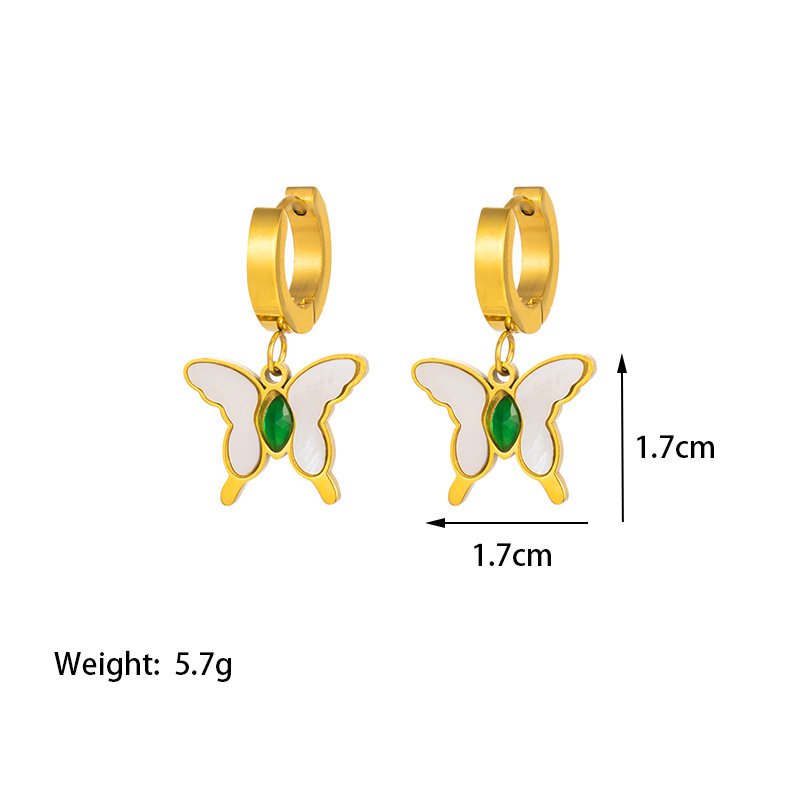 Elegant Gold Plated Butterfly Earrings