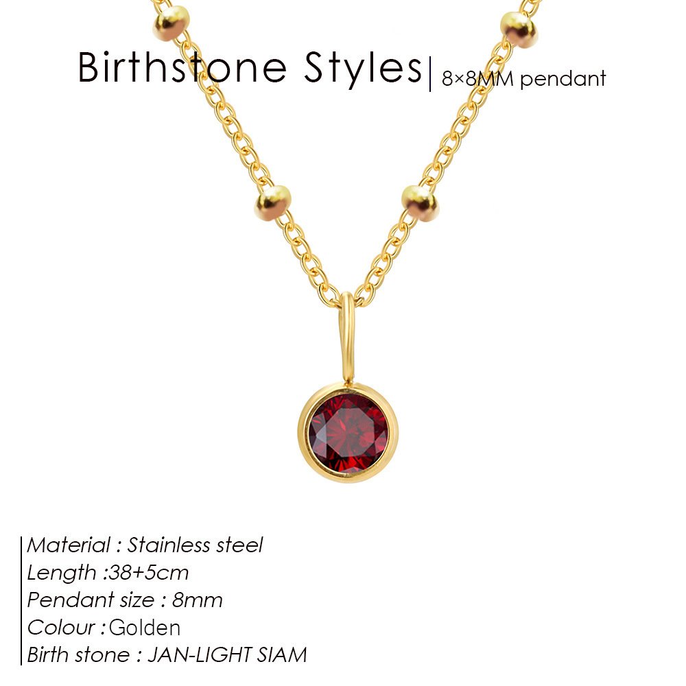 Personalized Birth Stone Necklace - Perfect for Gift