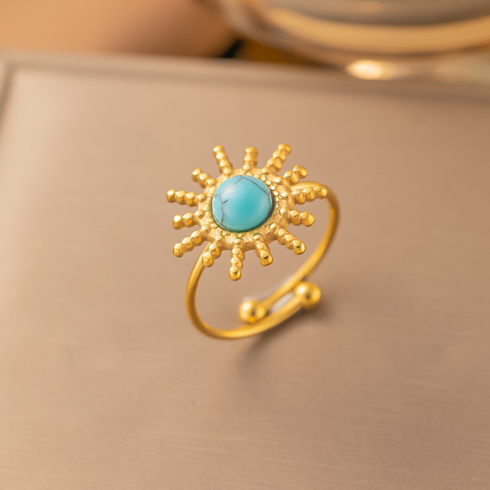 Gold Plated Sun Burst Ring