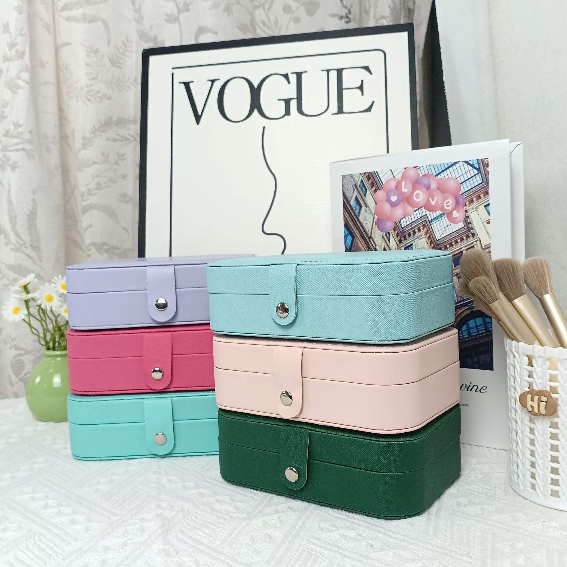 Elegant Jewelry Organizer Case - Black Valvet