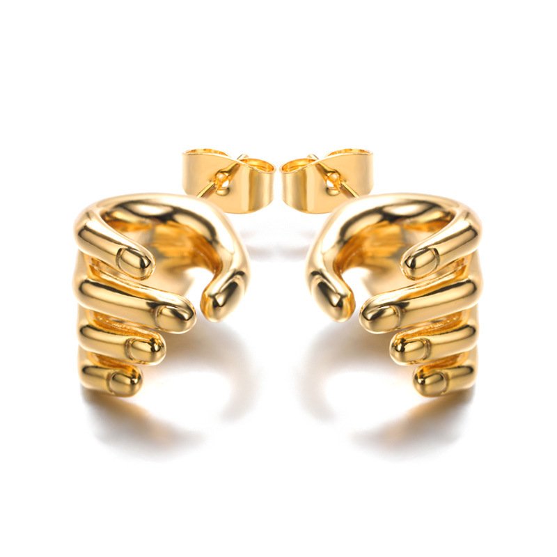 Funky Earpod Holding Hand Earrings