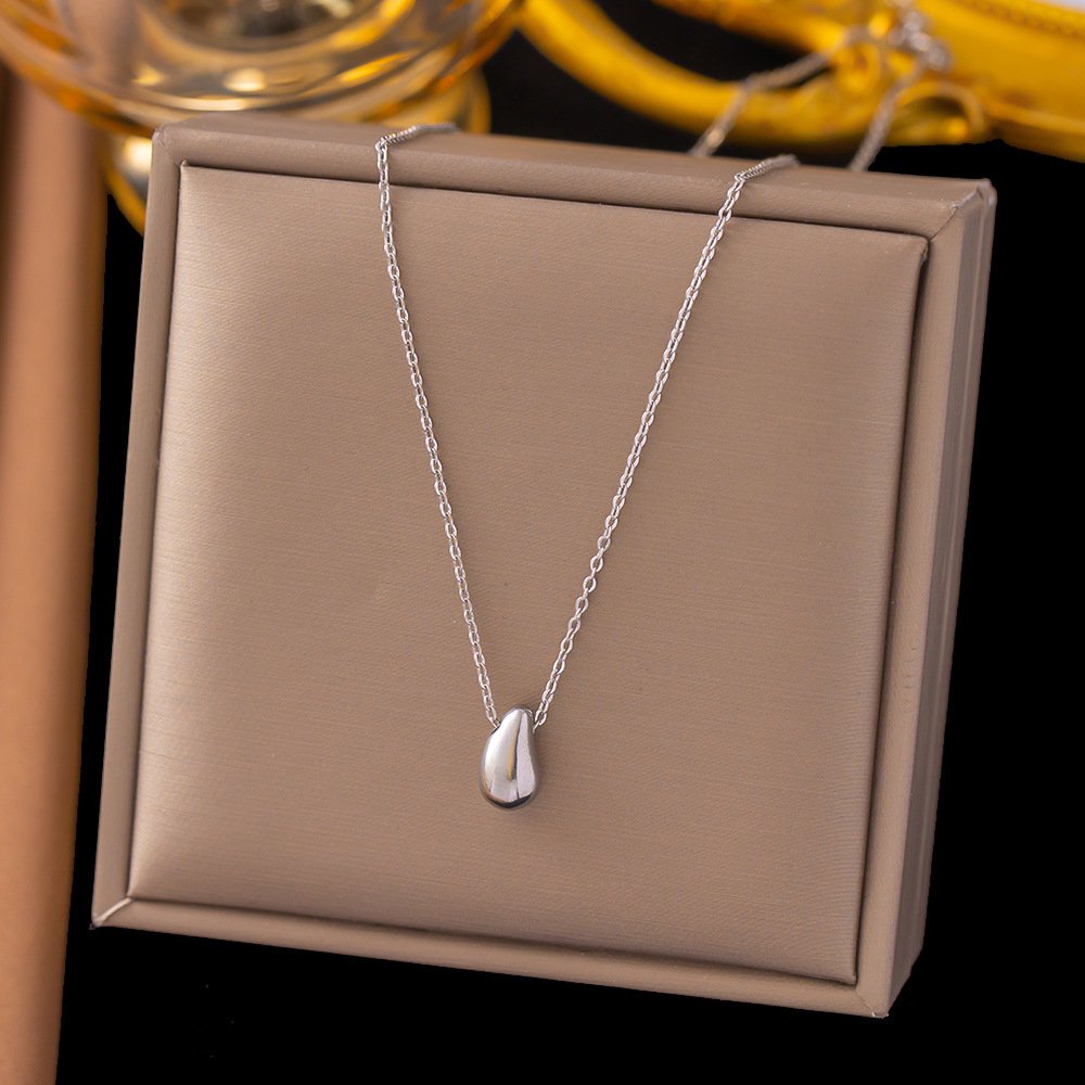 Minimal Tear Drop Silver Plated Necklace
