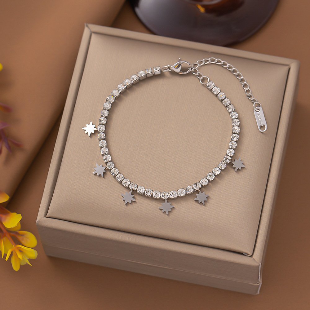 Beautiful Waterproof Tennis Bracelet with Stars