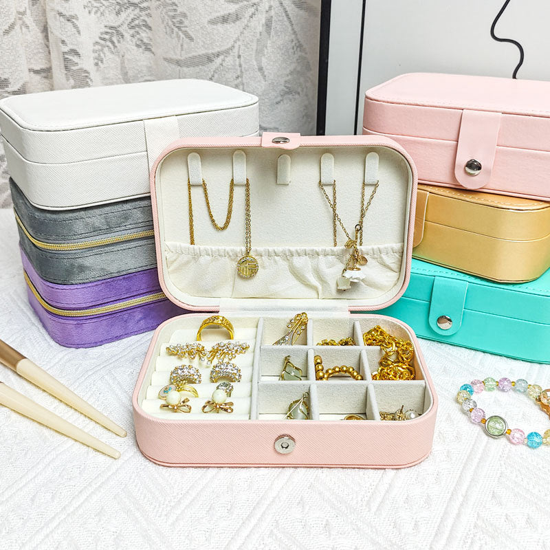 Elegant Jewelry Organizer Case - Black Valvet