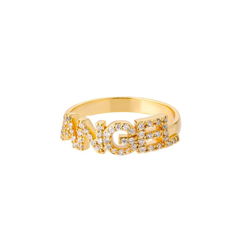 Gold plated Cubic Zirconia "Angel" Ring