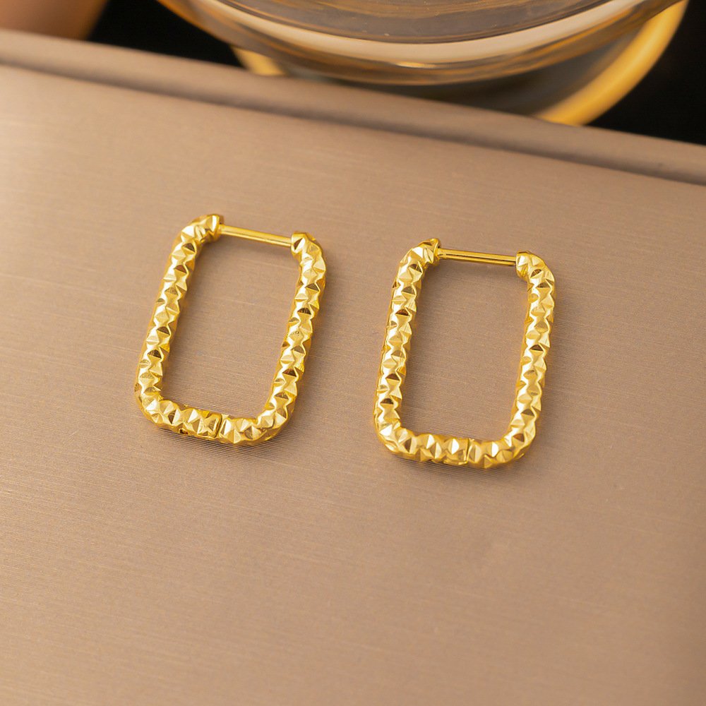 Elite Small Glod Plated Geometry Earrings