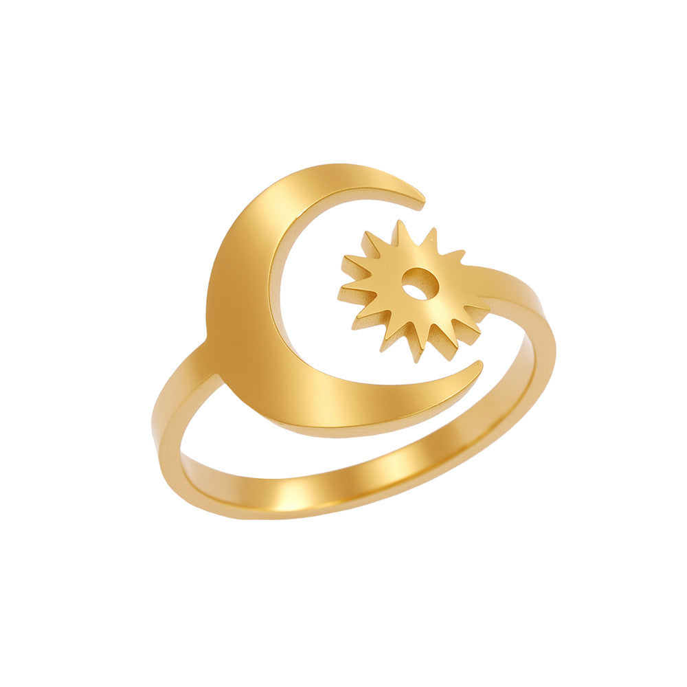 Celestial Sun and Moon Adjustable Ring