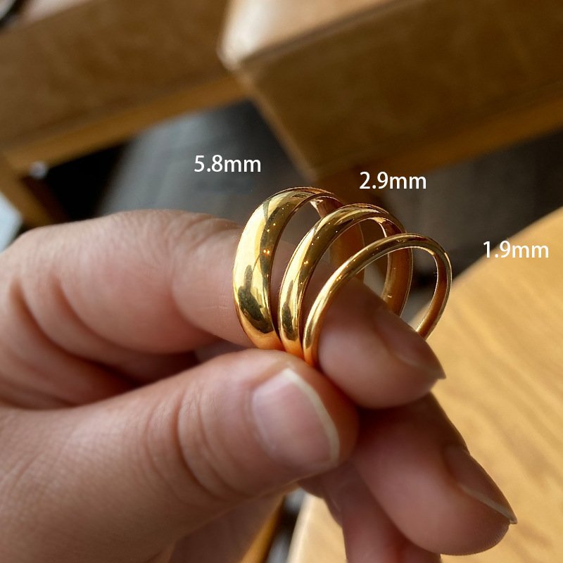 Minimalist Gold Plated Chunky Ring 5.8mm Thick