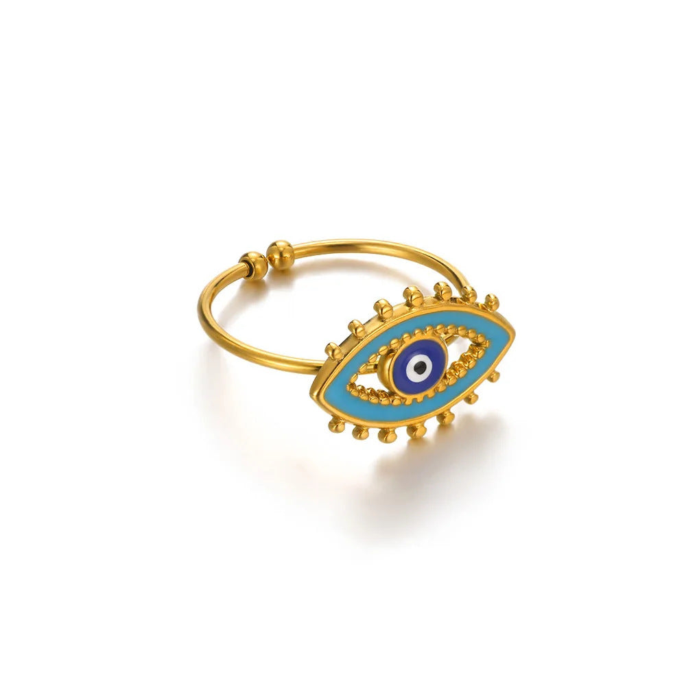 Gold Plated Evil Eye Ring