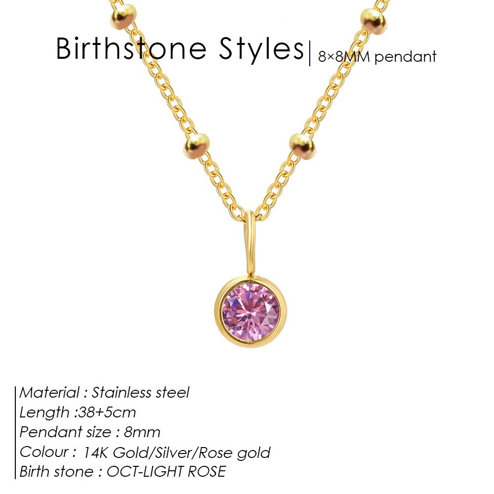 Personalized Birth Stone Necklace - Perfect for Gift