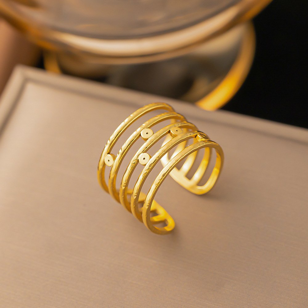 Multi Layered Gold Plated Ring