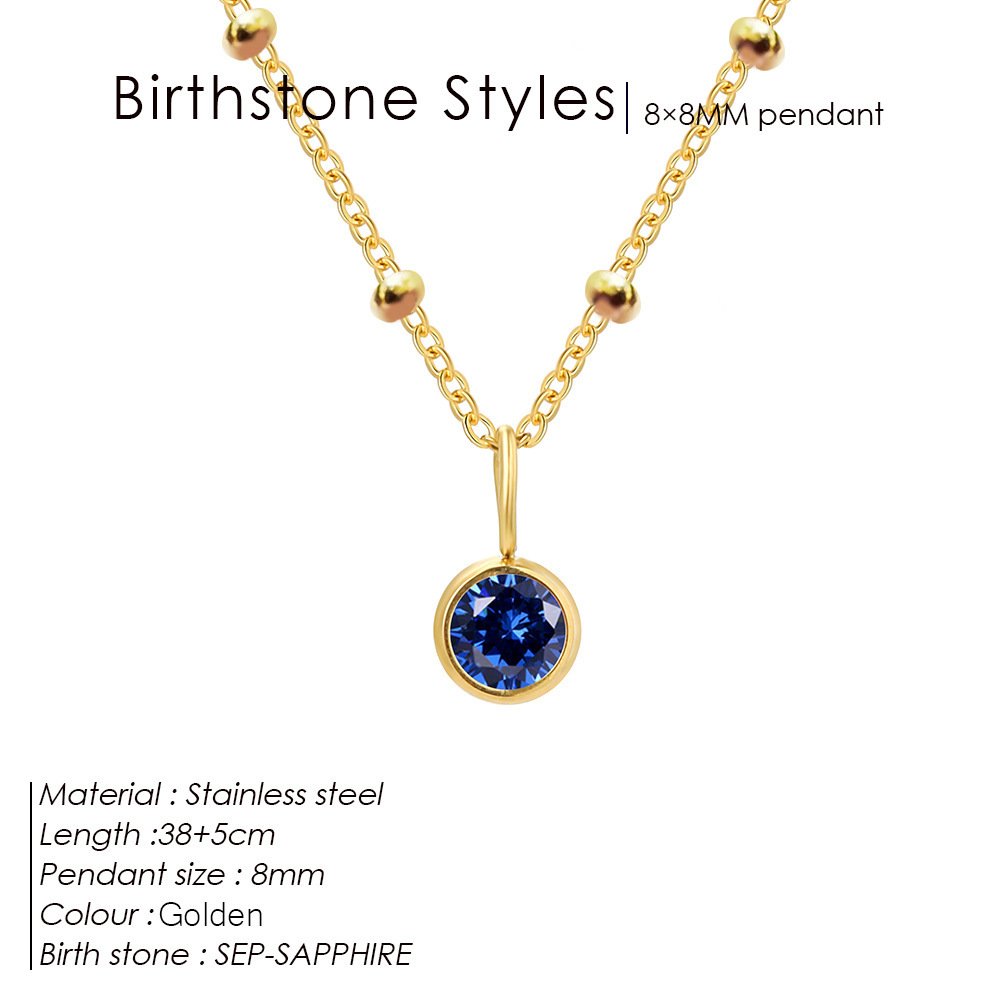 Personalized Birth Stone Necklace - Perfect for Gift