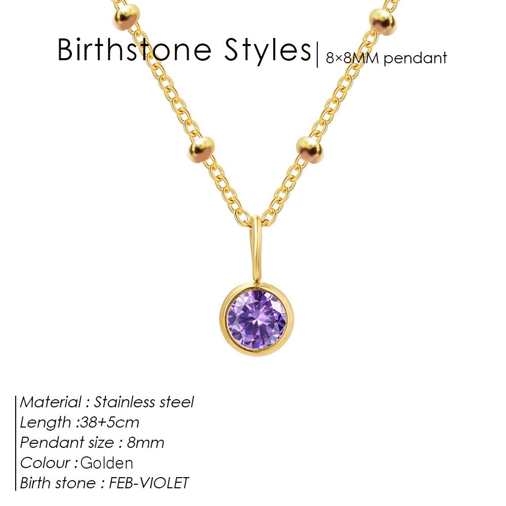 Personalized Birth Stone Necklace - Perfect for Gift