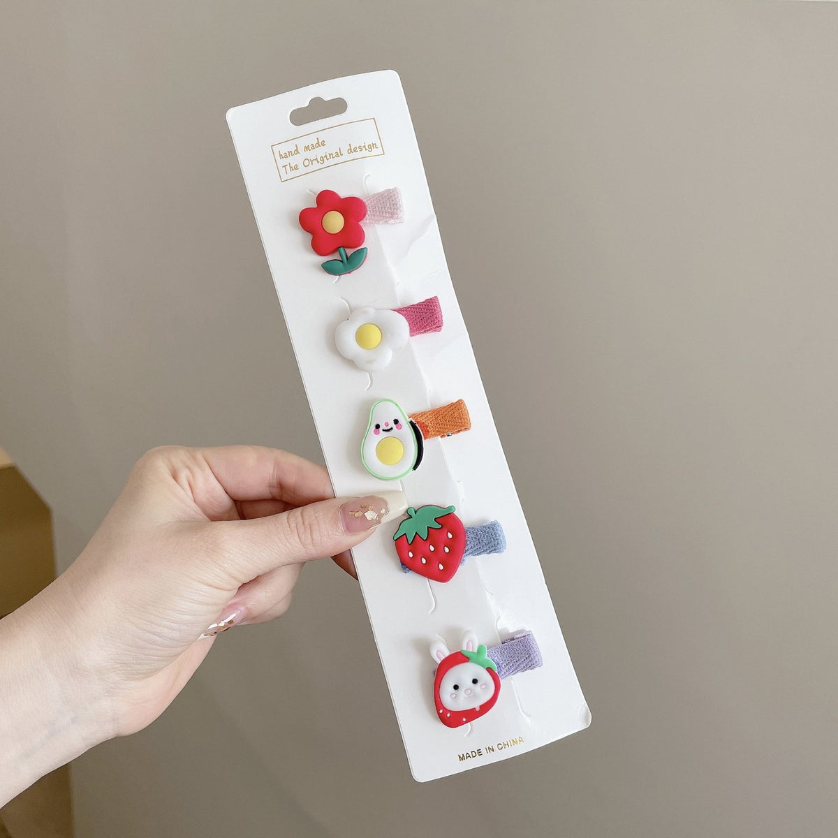 Set of 5 Multi-Color Cute Hair Pins