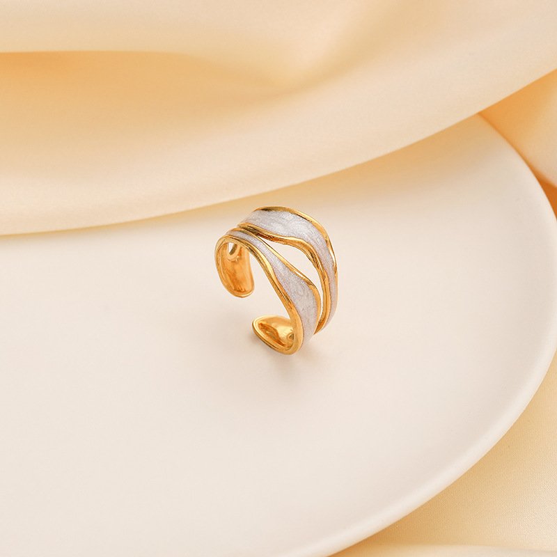 Multi Layered Gold Plated Adjustable RIng