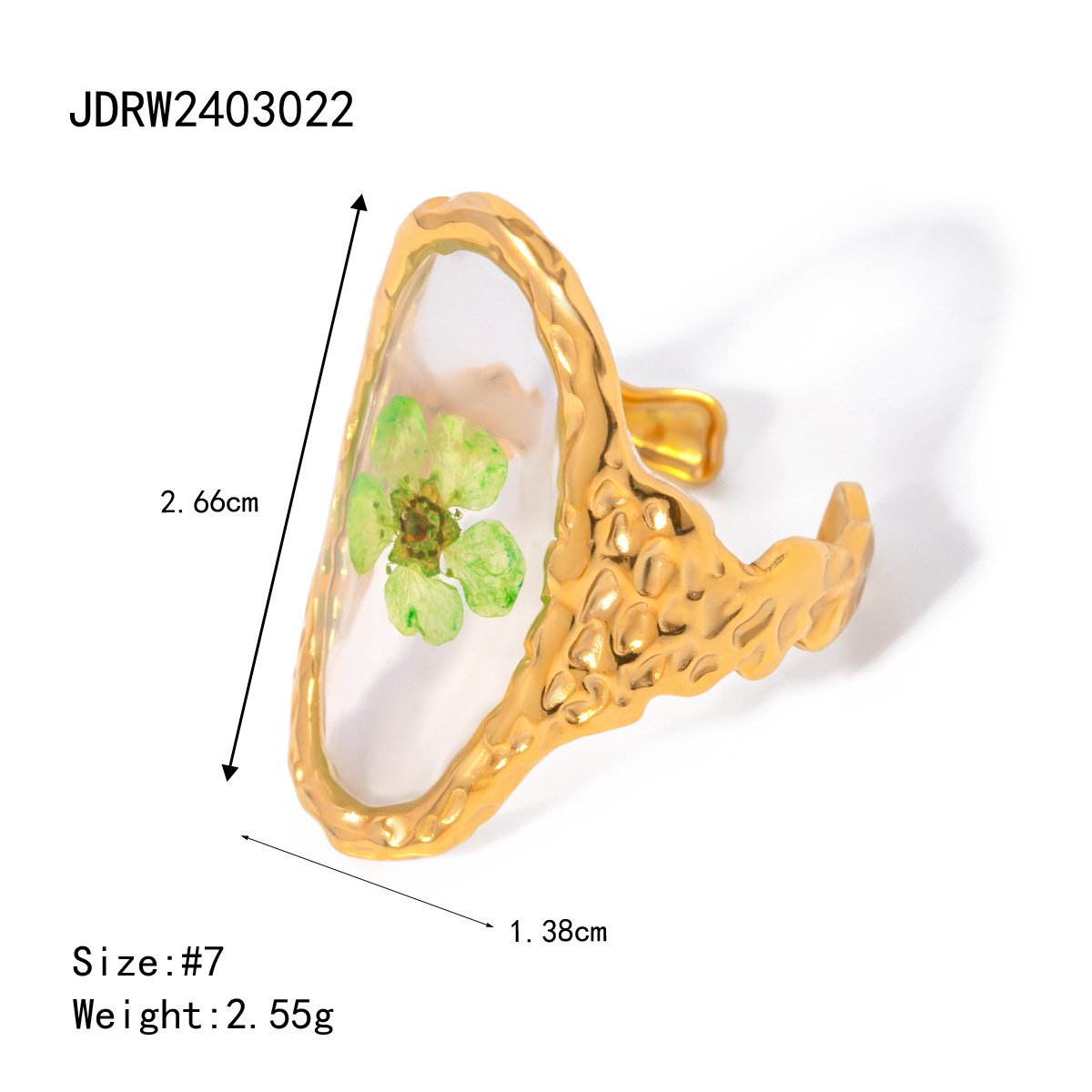 Hand Painted Gold Plated Designer Ring