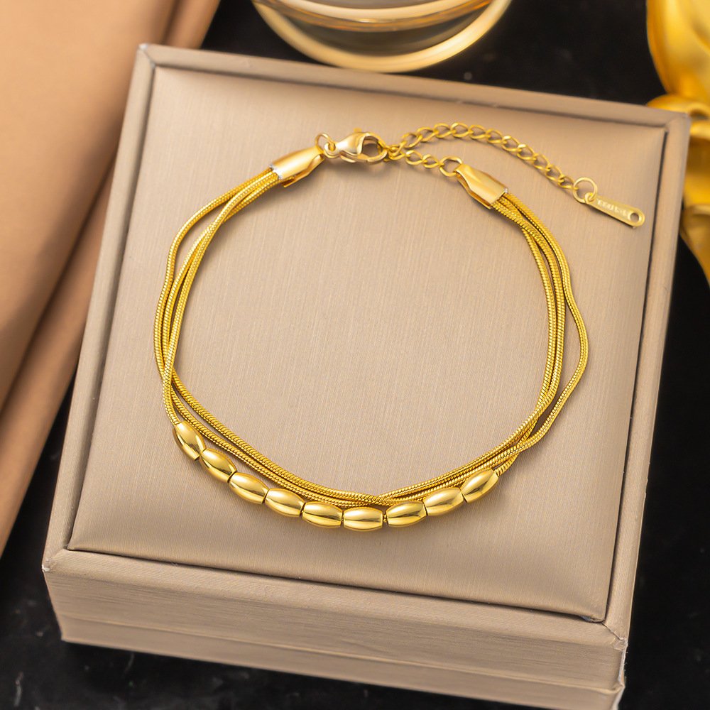 Premium Gold Plated Beads Elegance Bracelet
