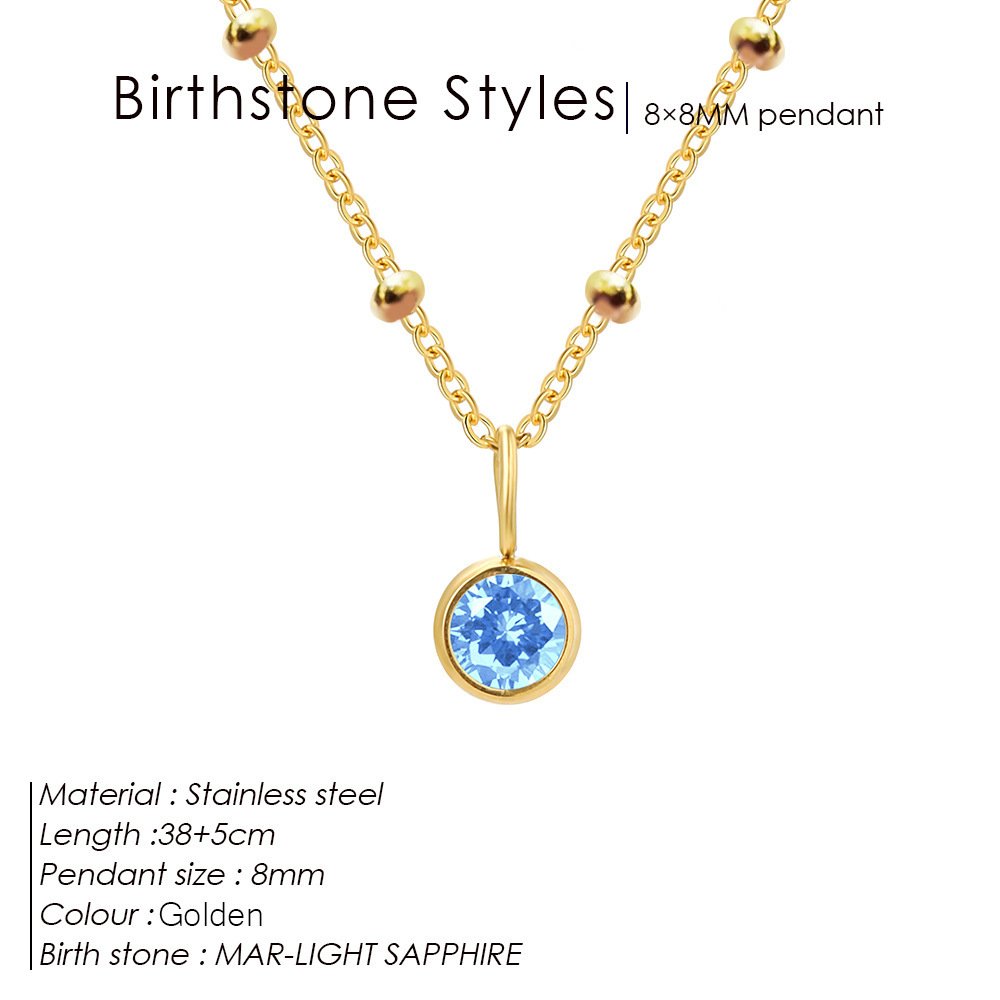 Personalized Birth Stone Necklace - Perfect for Gift