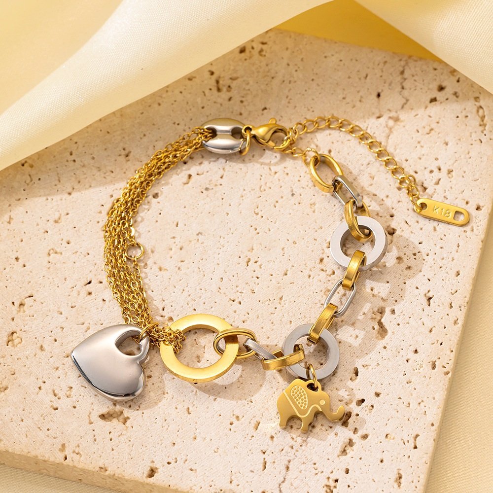 Futuristic Gold Silver Plated Bracelet