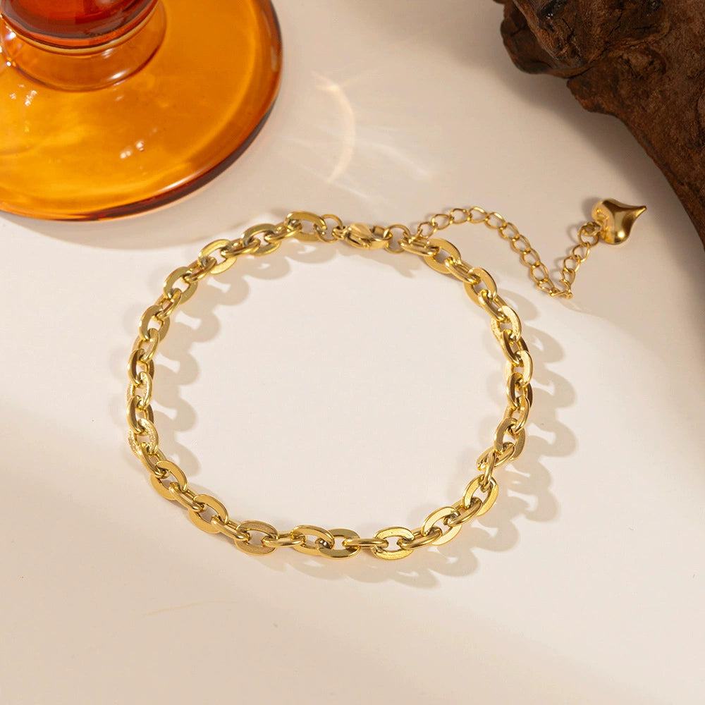 Classic Gold Plated Adjustable Chain Anklet