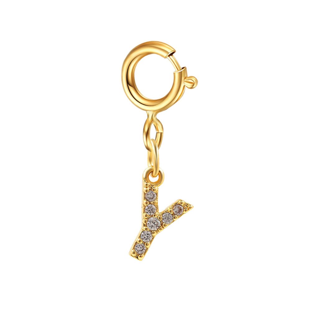 Customizable Initial Charm with Sparkle â€“ Add to Any Jewelry Piece