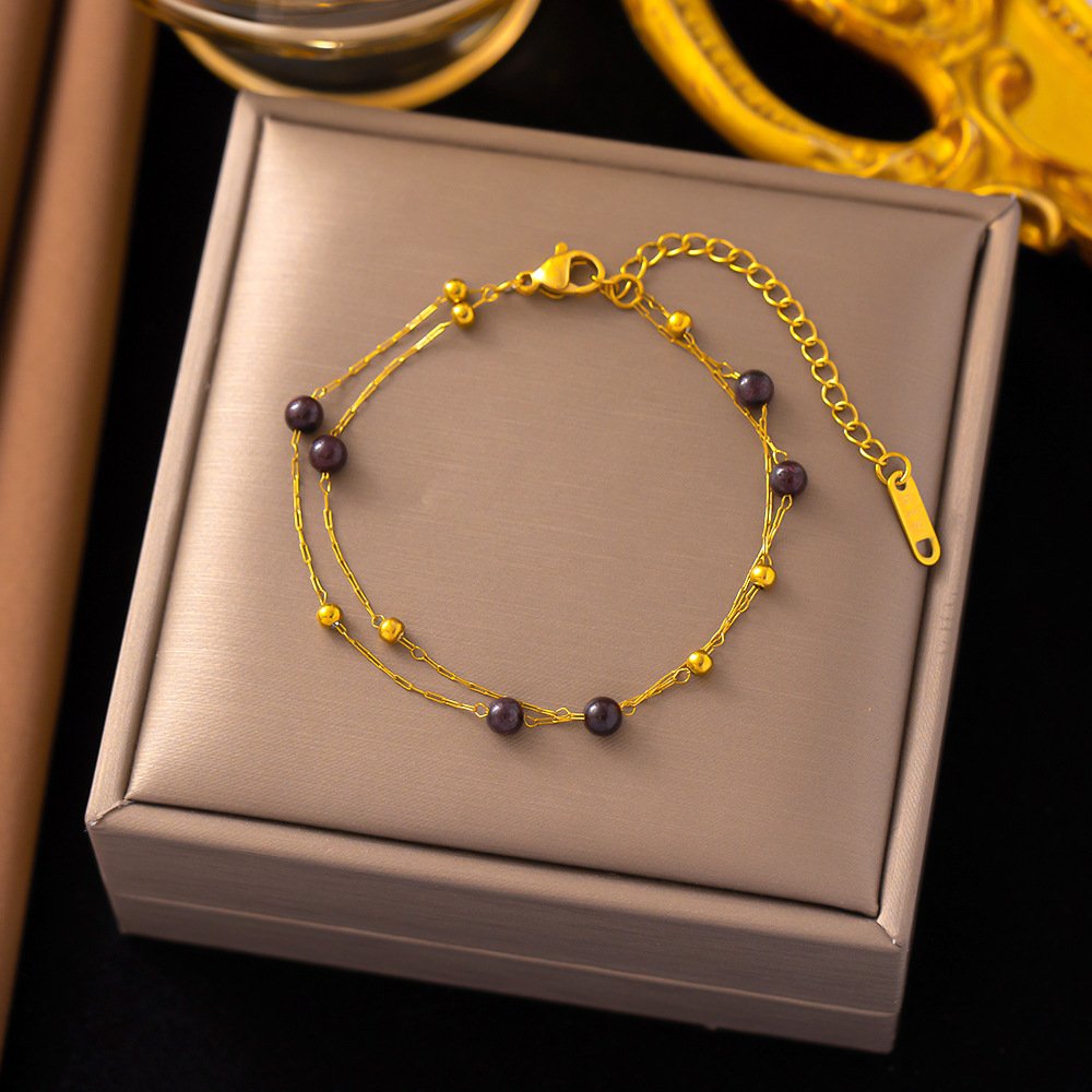 Minimal Black Beads WaterProof Bracelet
