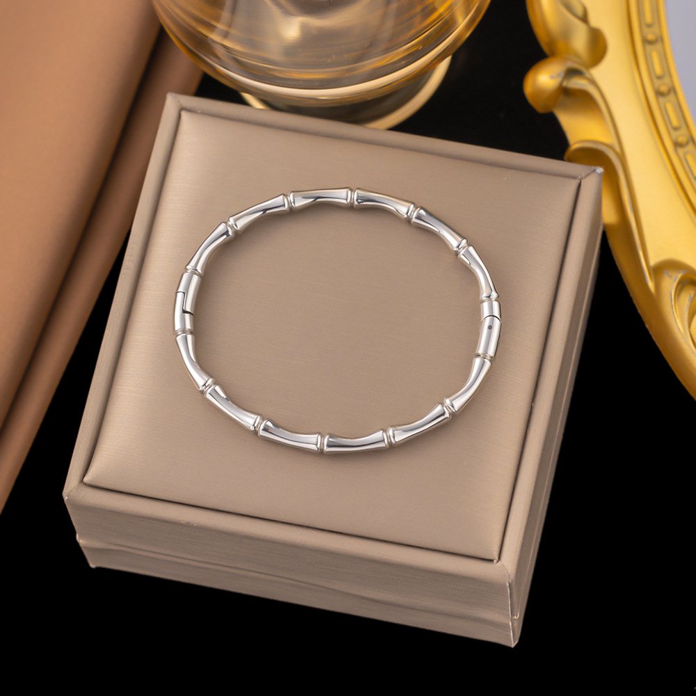 Bone Shaped Stainless Steel Cuff Bangle