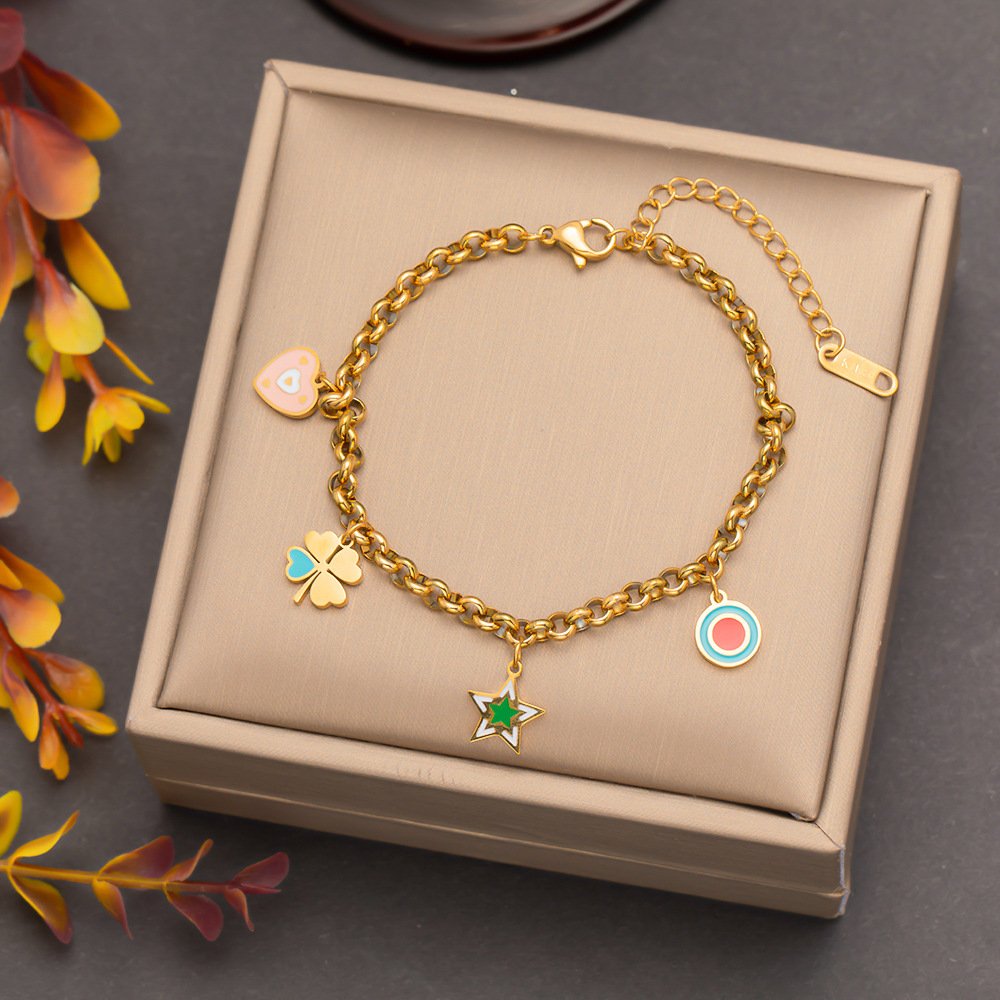 Gold Plated Multi-Charm Bracelet