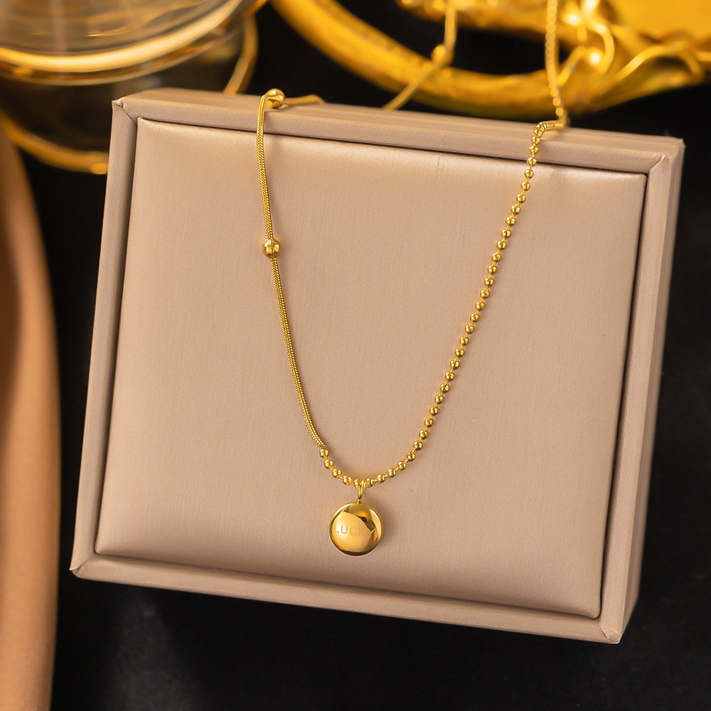 Gold-Plated Lucky Pendant Necklace