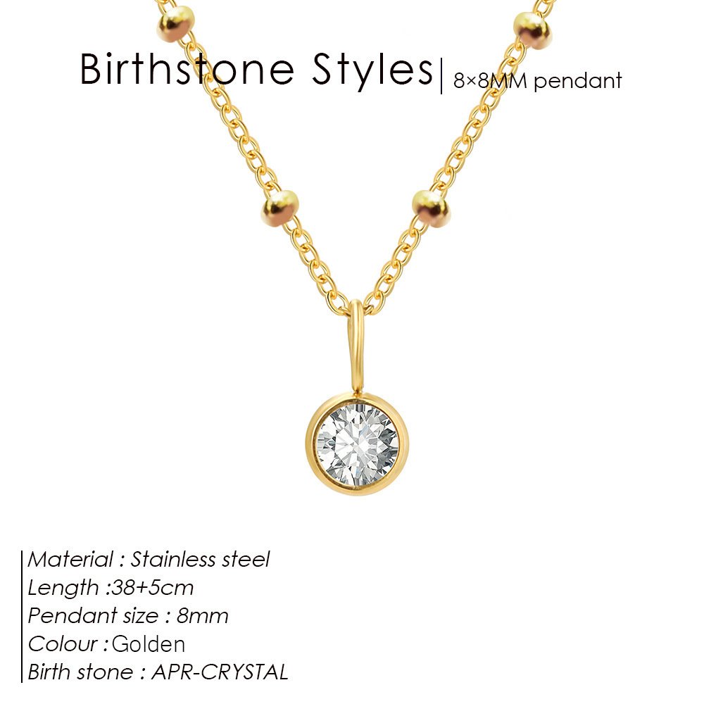 Personalized Birth Stone Necklace - Perfect for Gift