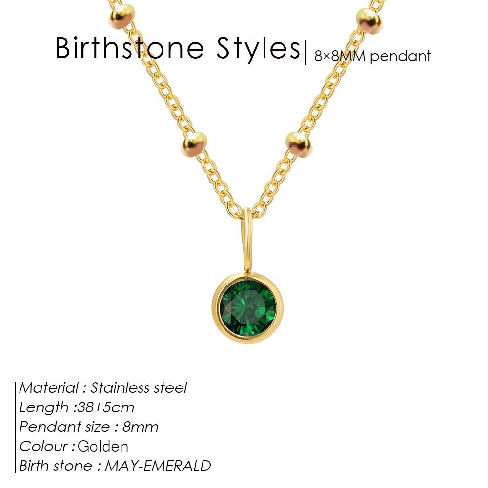 Personalized Birth Stone Necklace - Perfect for Gift