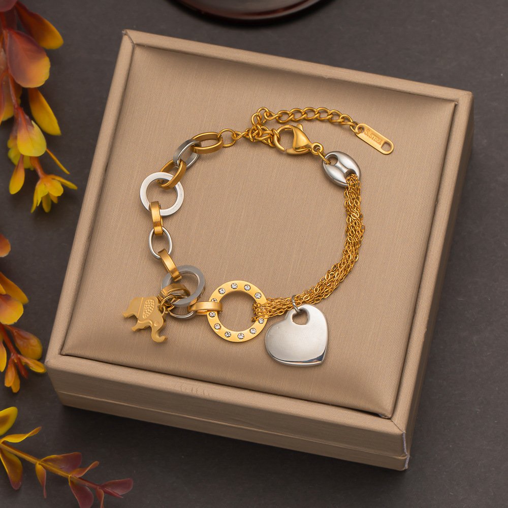 Futuristic Gold Silver Plated Bracelet