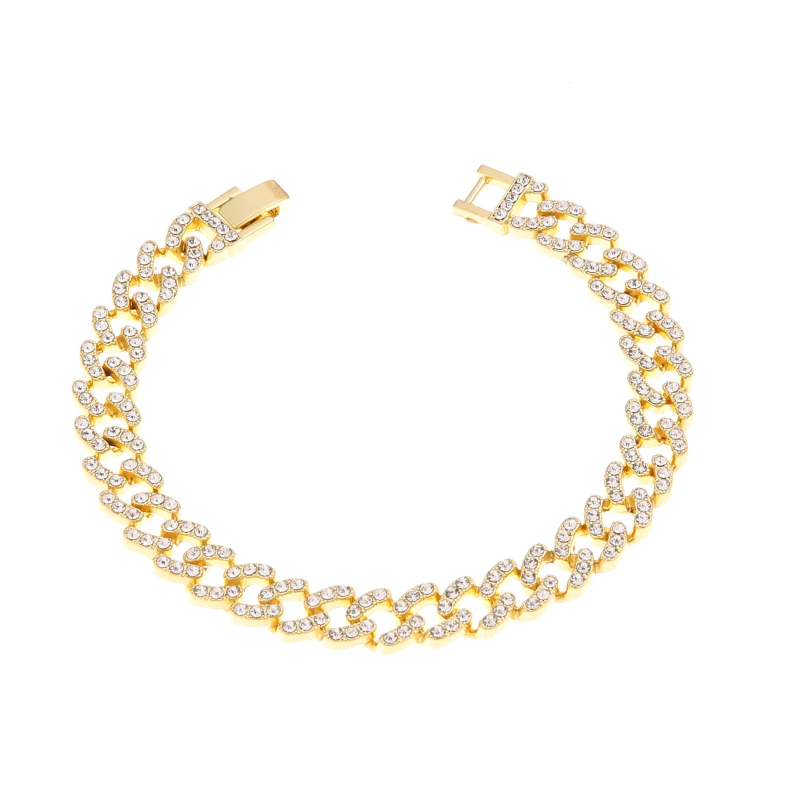 18K Gold Plated Pavé Cuban Link Bracelet