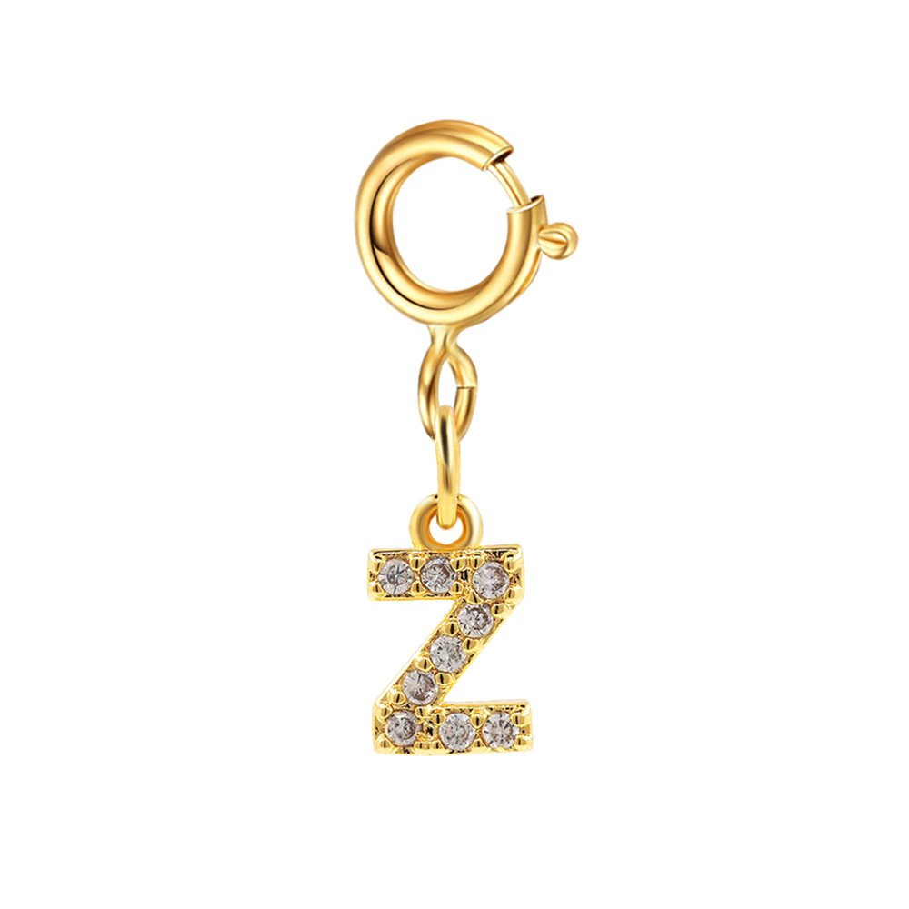 Customizable Initial Charm with Sparkle â€“ Add to Any Jewelry Piece