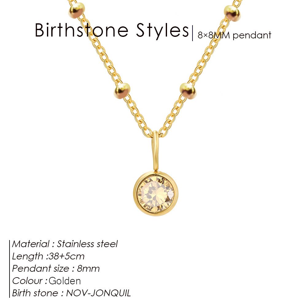 Personalized Birth Stone Necklace - Perfect for Gift