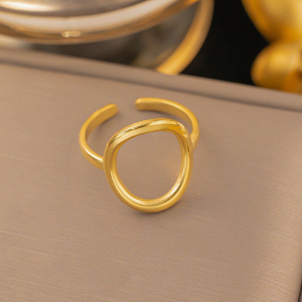 Gold Plated Hollow Ring