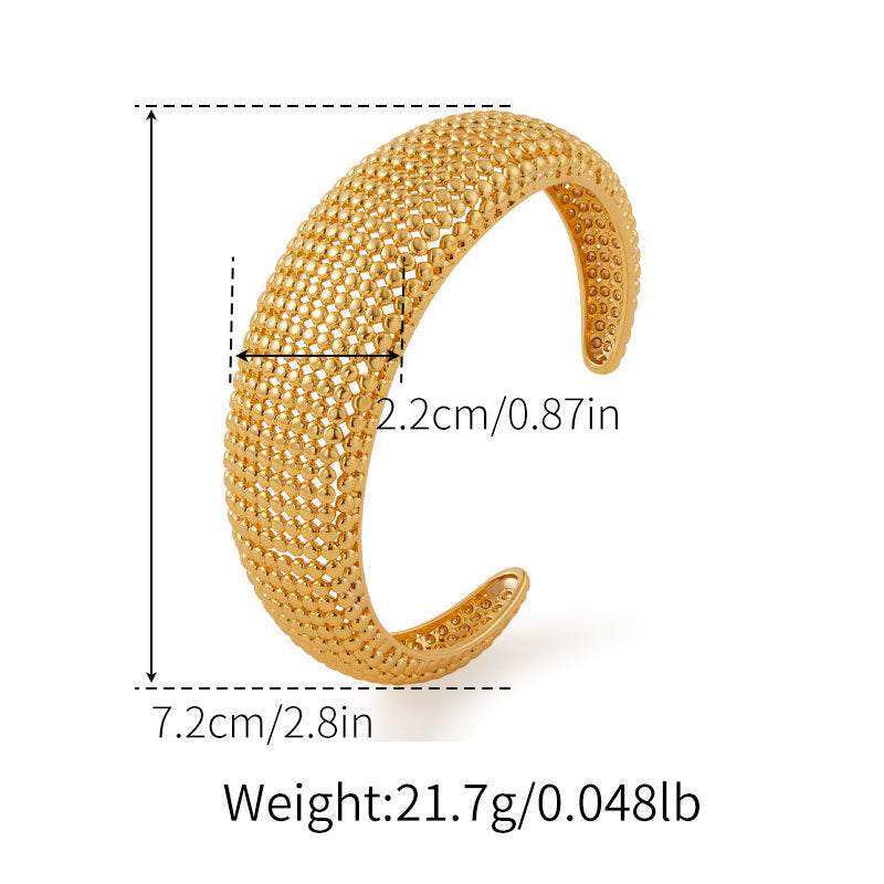 Gold-Plated Mesh Design Bangle