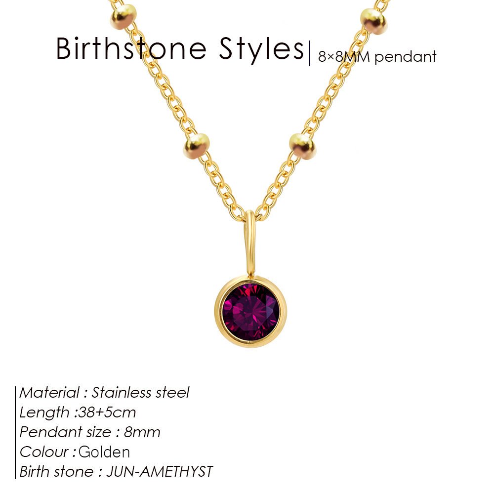 Personalized Birth Stone Necklace - Perfect for Gift