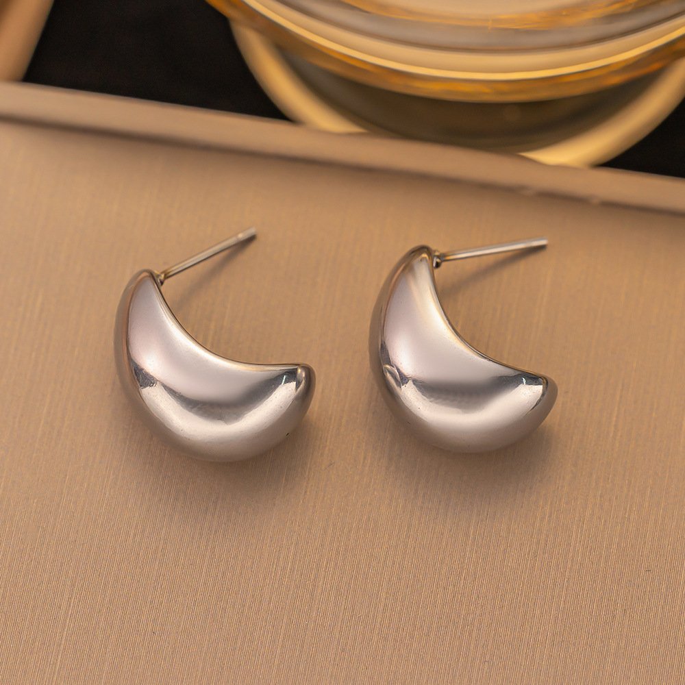 Minimal Elegant Silver Plated Earrings