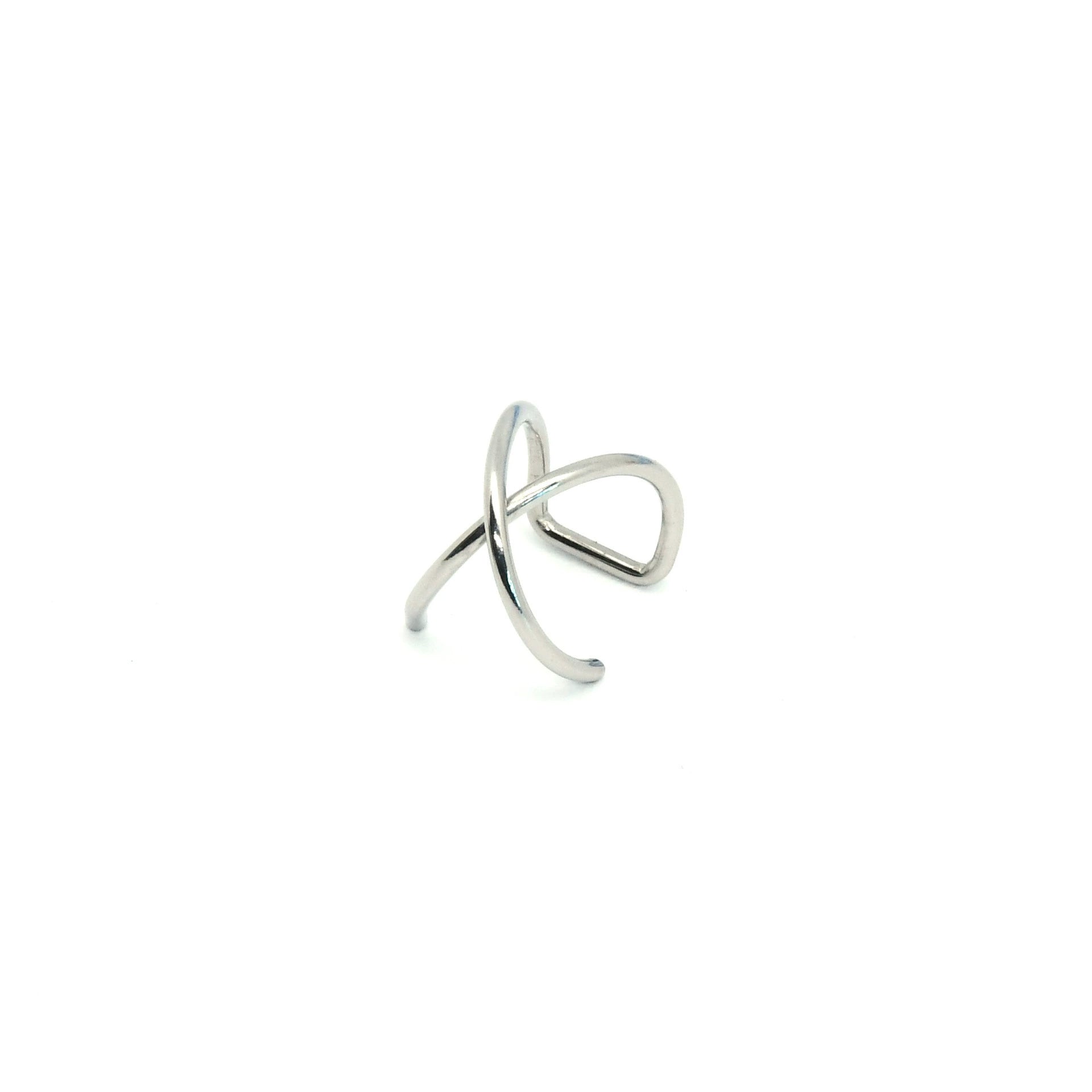 Stainless Steel Cross Style Ear Cuff