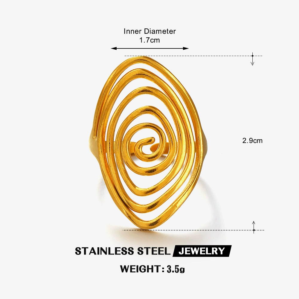 Gold Plated Spiral Adjustable