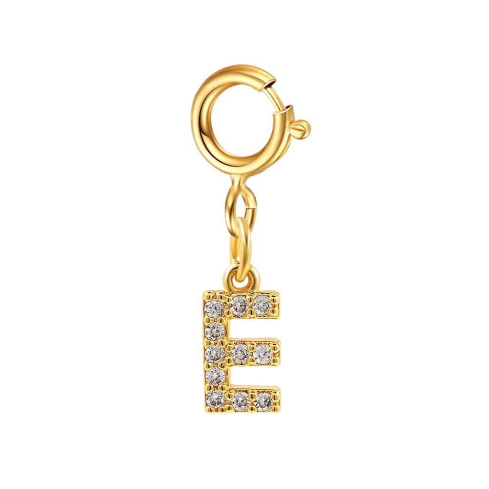 Customizable Initial Charm with Sparkle â€“ Add to Any Jewelry Piece