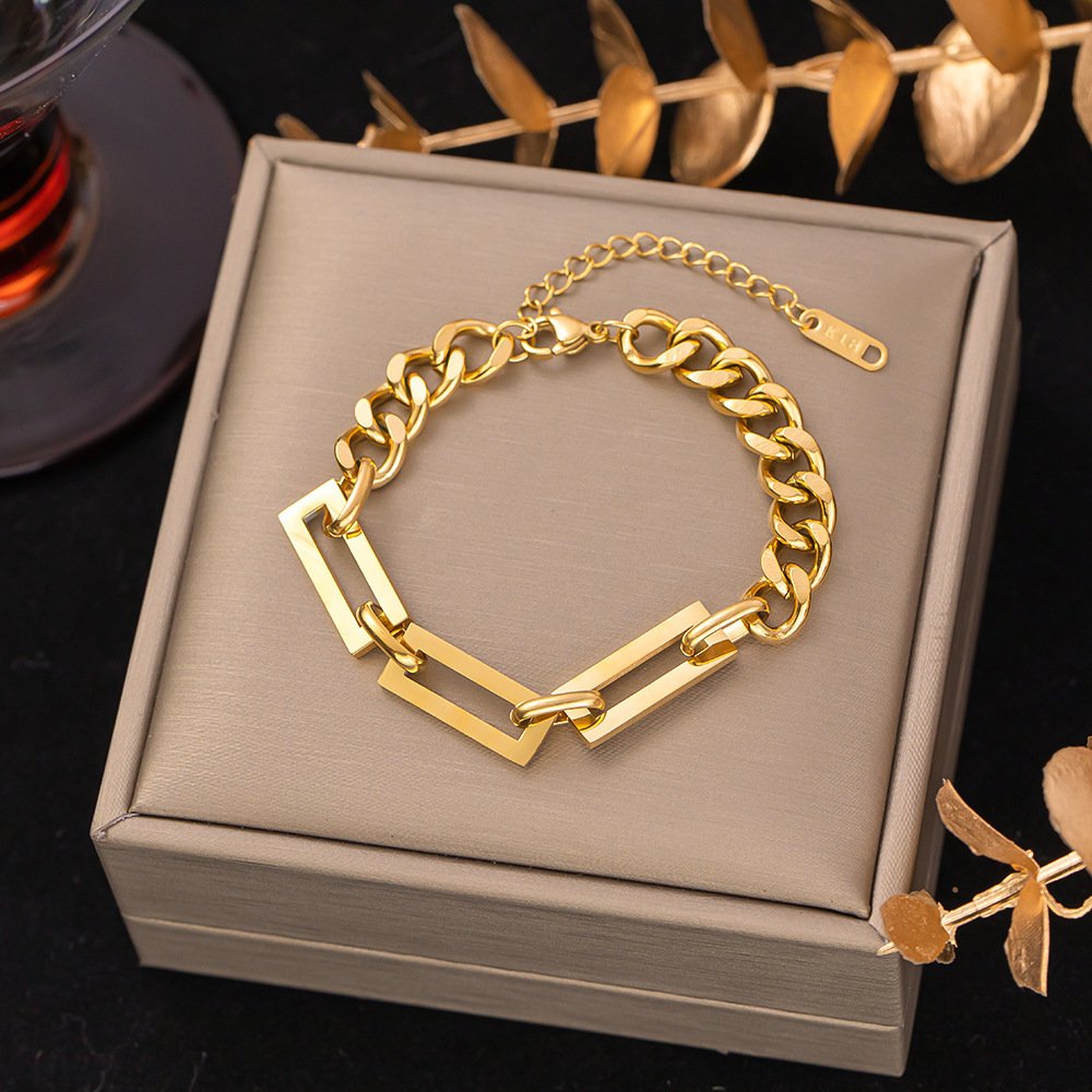 Highend Thick Chained Gold Plated Adjustable Bracelet