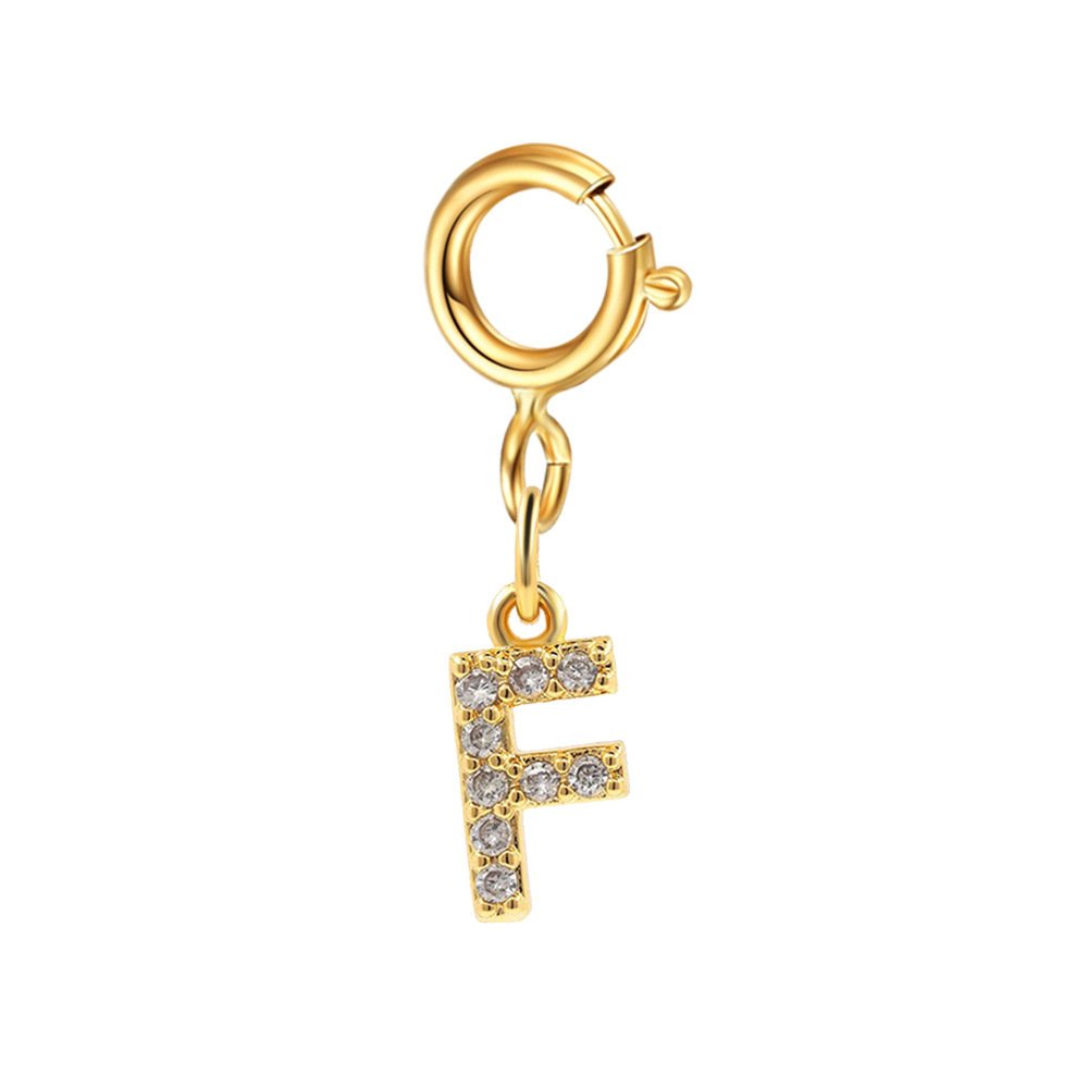 Customizable Initial Charm with Sparkle â€“ Add to Any Jewelry Piece