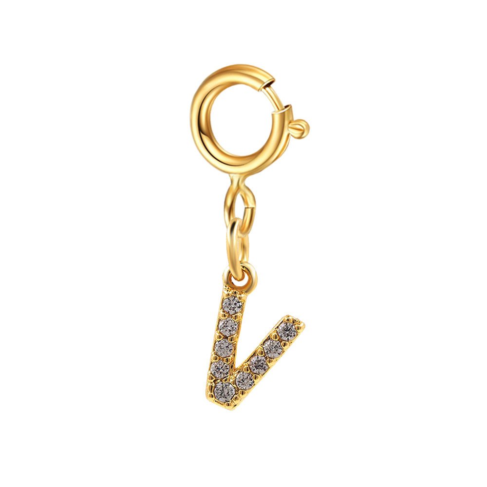 Customizable Initial Charm with Sparkle â€“ Add to Any Jewelry Piece